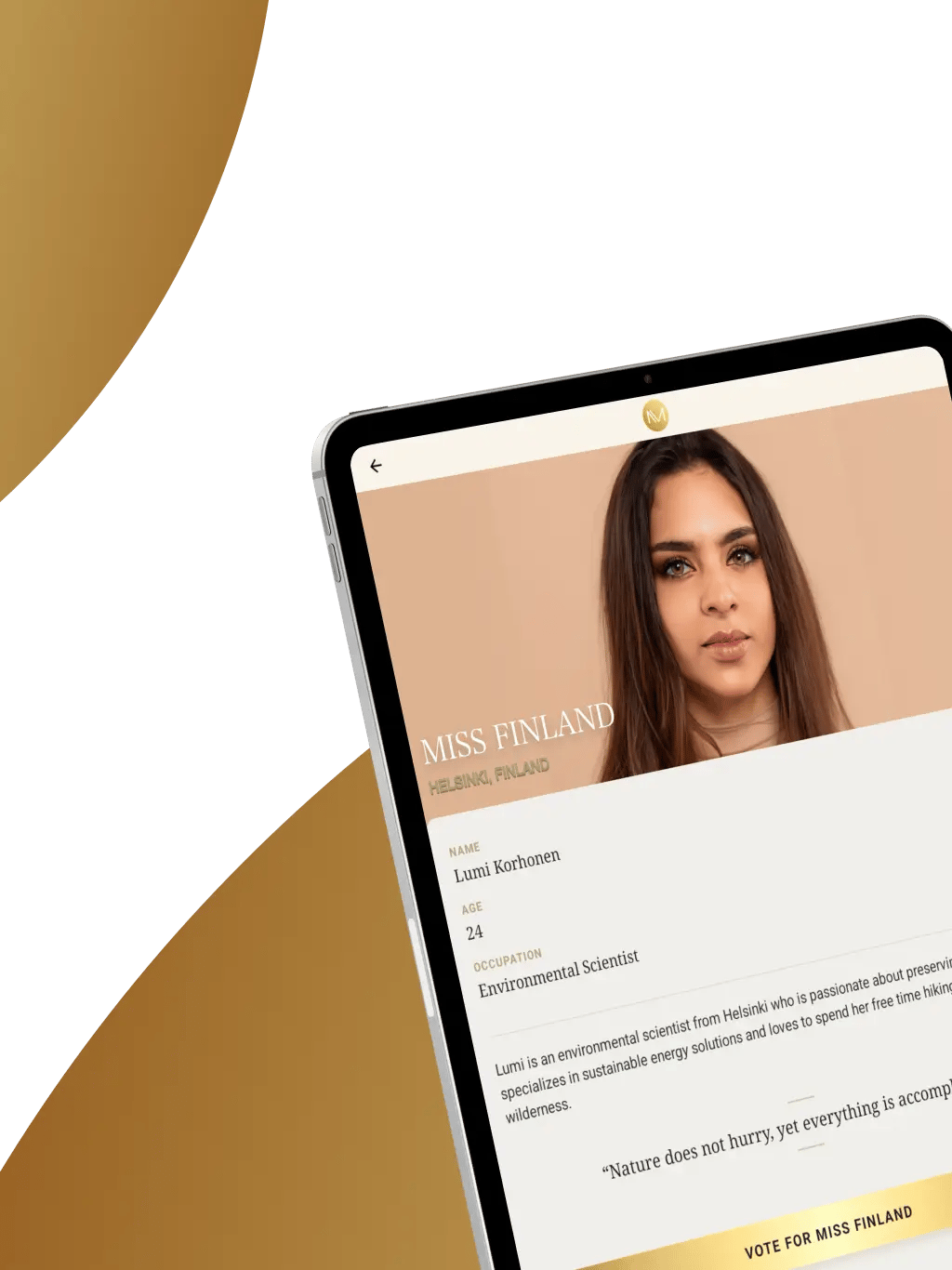 Beauty Pageant App Template tablet screenshot 10