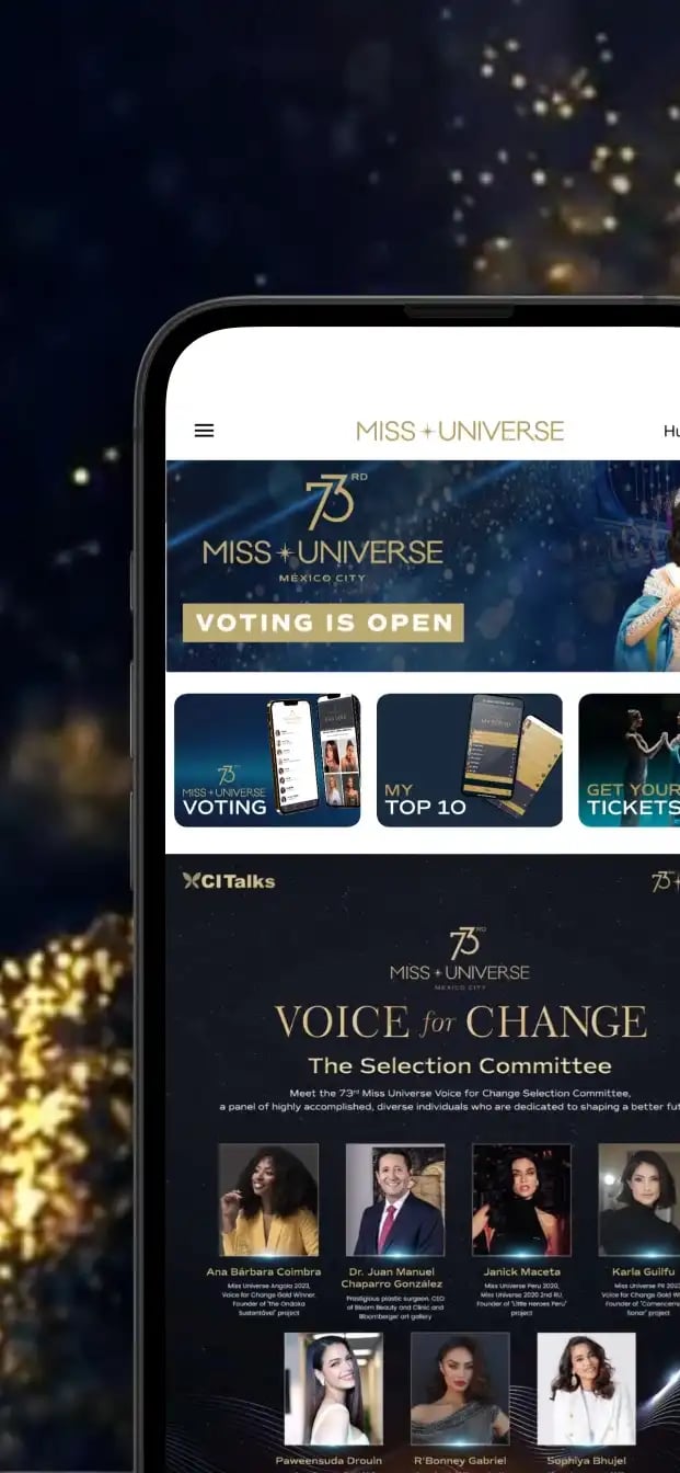 Miss Universe mobile screenshot 1