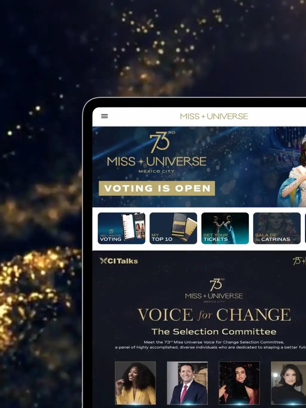 Miss Universe tablet screenshot 7