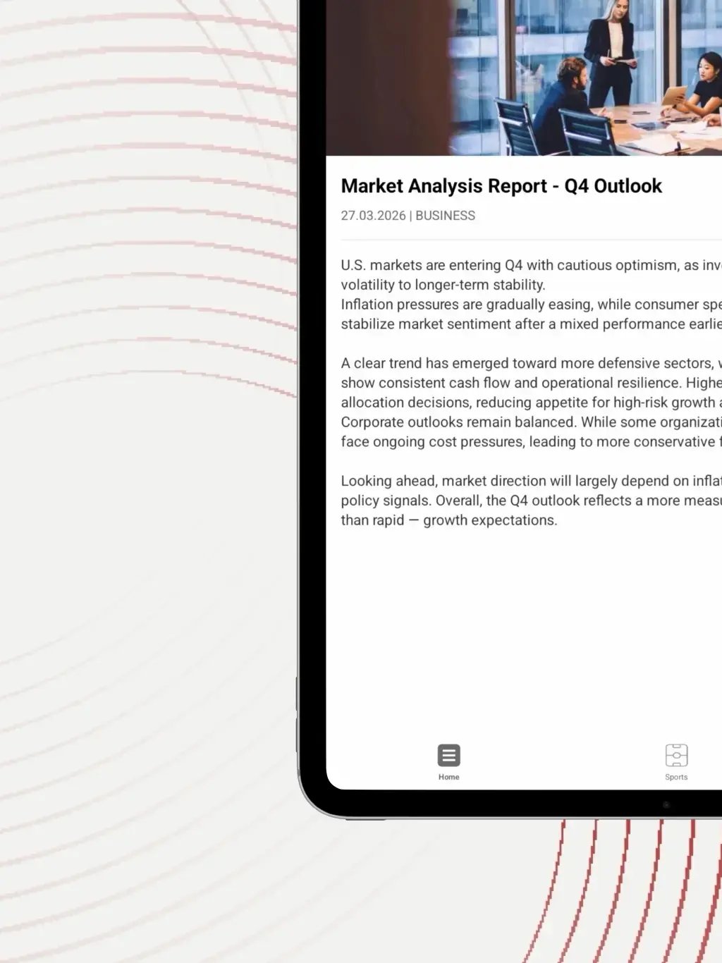 News App Template tablet screenshot 7
