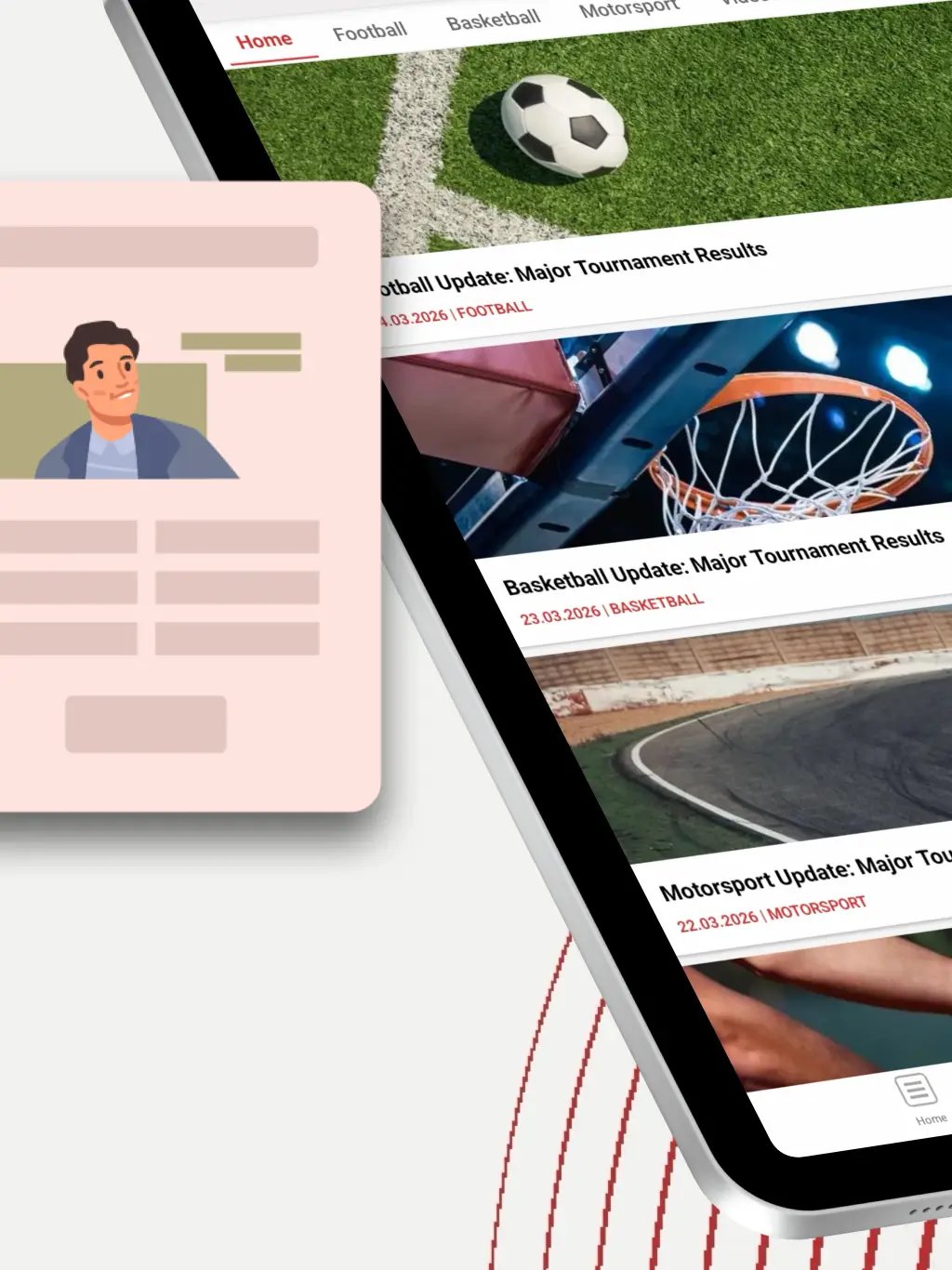 News App Template tablet screenshot 10