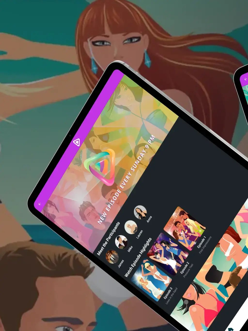 TV Show App Template tablet screenshot 7