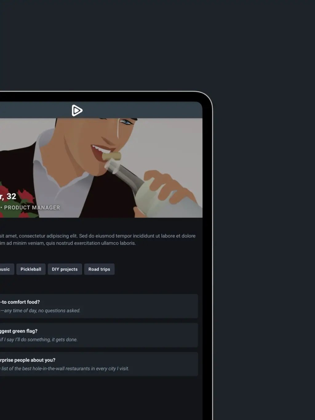 TV Show App Template tablet screenshot 12