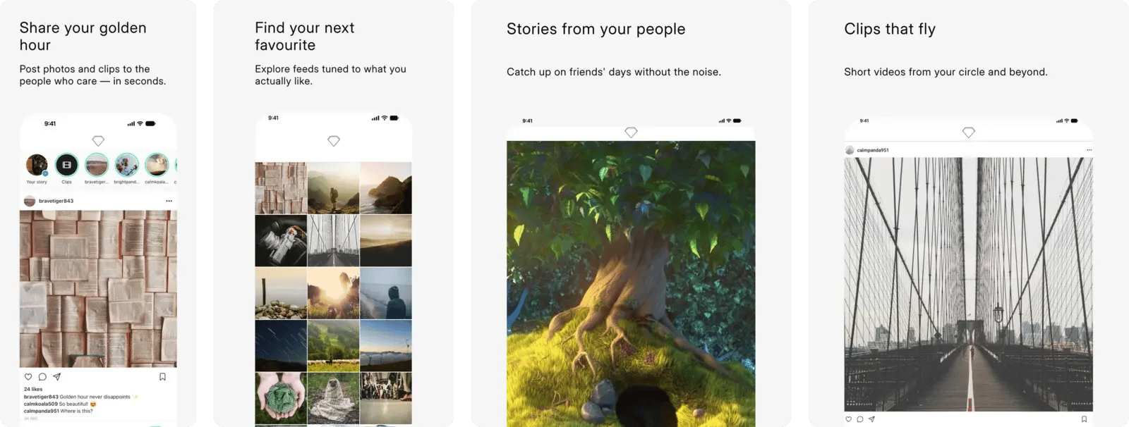Four different screens exported for iOS, Google Play, iPad and Android tablet