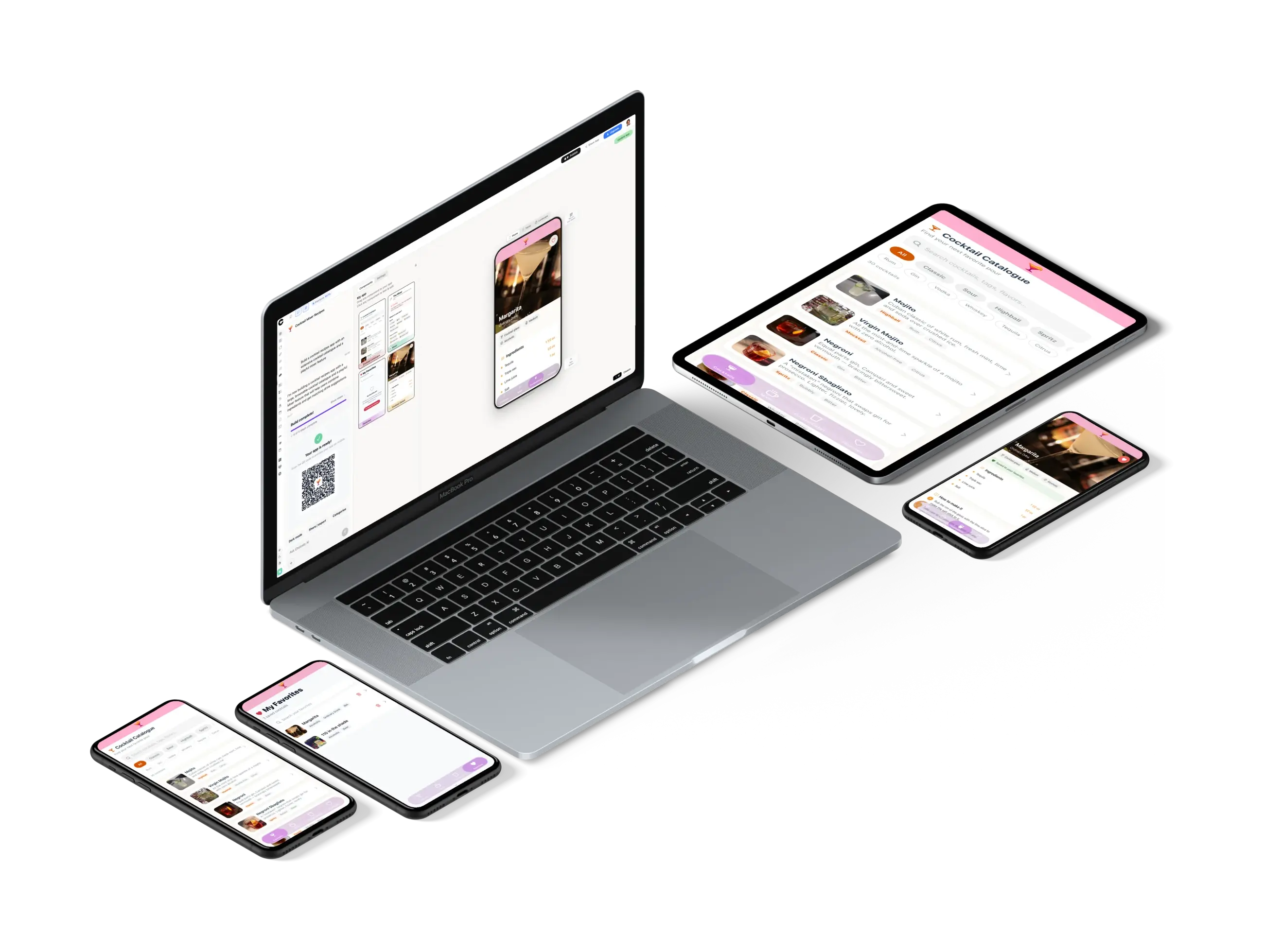 Choicely Studio — AI app builder shown on a laptop and iPhone
